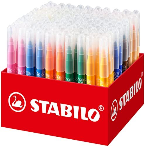 Stabilo power max Viltstift, 140 stuks, met 18 verschillende kleuren