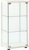 vidaXL Vitrinekast gehard glas wit