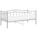 vidaXL Lit banquette cadre de lit métal gris 90x200 cm