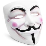 PARENCE. Anoniem V-masker voor Vendetta – Guy Fawkes-masker 20 x 18,5 cm – Kostuumaccessoires voor Halloween, Cosplay, Carnaval, Evenementen