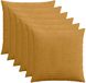 vidaXL - Kussensloop - 6 pcs - HEERLEN - Geel - 60 x 60 cm - corduroy