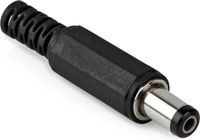 Allteq DC plug - 2.1 x 5.5 mm - Length 9 mm - Black