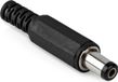 Allteq DC plug - 2.1 x 5.5 mm - Length 9 mm - Black