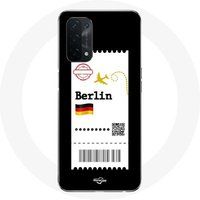 Maniacase Etui voor Oppo A74 Luchtkaartje Berlijn