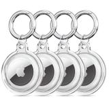 TechProtection Icon AirTag 1 / 2 Sleutelhanger 4 Pack Transparant