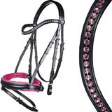 HKM Colour Trense zwart/roze volbloed