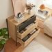 en.casa Commode Tysnes dressoir 80x80x40 cm couleur chêne et noir