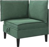 vidaXL Sofa Zeegroen Fluweel