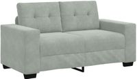 vidaXL Loveseat bank lichtgrijs 160x77x82 cm fluweel