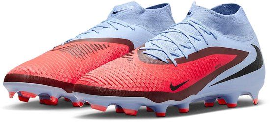 Nike Phantom 6 High Academy FG/MG Voetbalschoenen Heren - Blauw/Rood - Maat 42