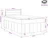 vidaXL Lit sommier avec matelas, brun foncé, 120 x 190 cm, tissu