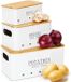 Ibenzoa® set de stockage pour pommes de terre, oignons et ail