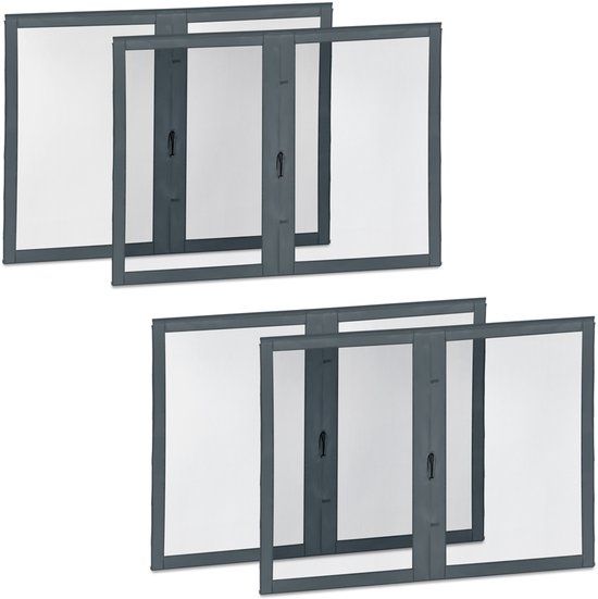 VONROC Zijwanden met Muggennet - Grijs