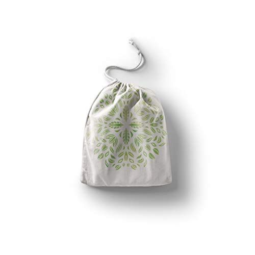 Bonamaison Bedrukte katoenen tas met trekkoord - 20 x 30 cm