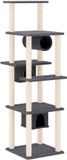 vidaXL Kattenmeubel met sisal krabpalen 169 cm donkergrijs