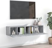 Maison Exclusive - Set de 2 meubles TV, gris sonoma, bois composite