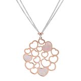 Orphelia ZK-7388 - Collier Heart - Zilver 925 Bicolor - Parelmoer - 48 cm