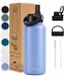 VANN® Bouteille à boire en acier inoxydable à 3 parois 1 Litre avec paille pour adultes – Avec 5 accessoires – Thermos – 24 heures froid/12 heures chaud – Twilight Bloom – VANN Ultimate Bottle®