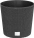 vidaXL Plantenbak met uitneembare bak, rattan-look, 15/15,3 L, PP, antraciet