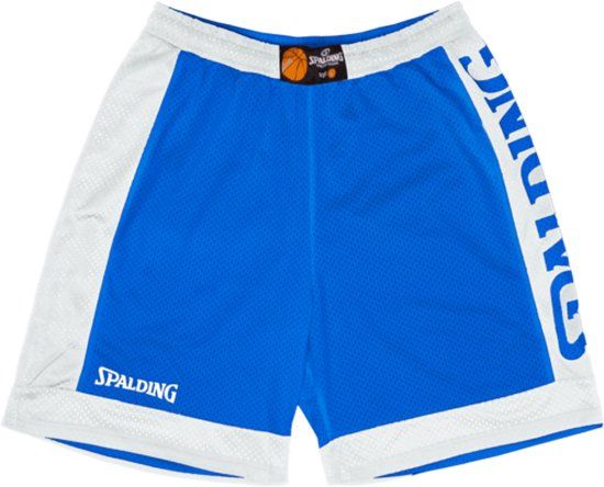 Spalding Reversible Basketbal Short Kinderen - Royal / Wit Maat 152