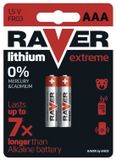 Raver Lithium Batterijen AAA - Penlite FR03 - 1.5V - Blister van 2 stuks