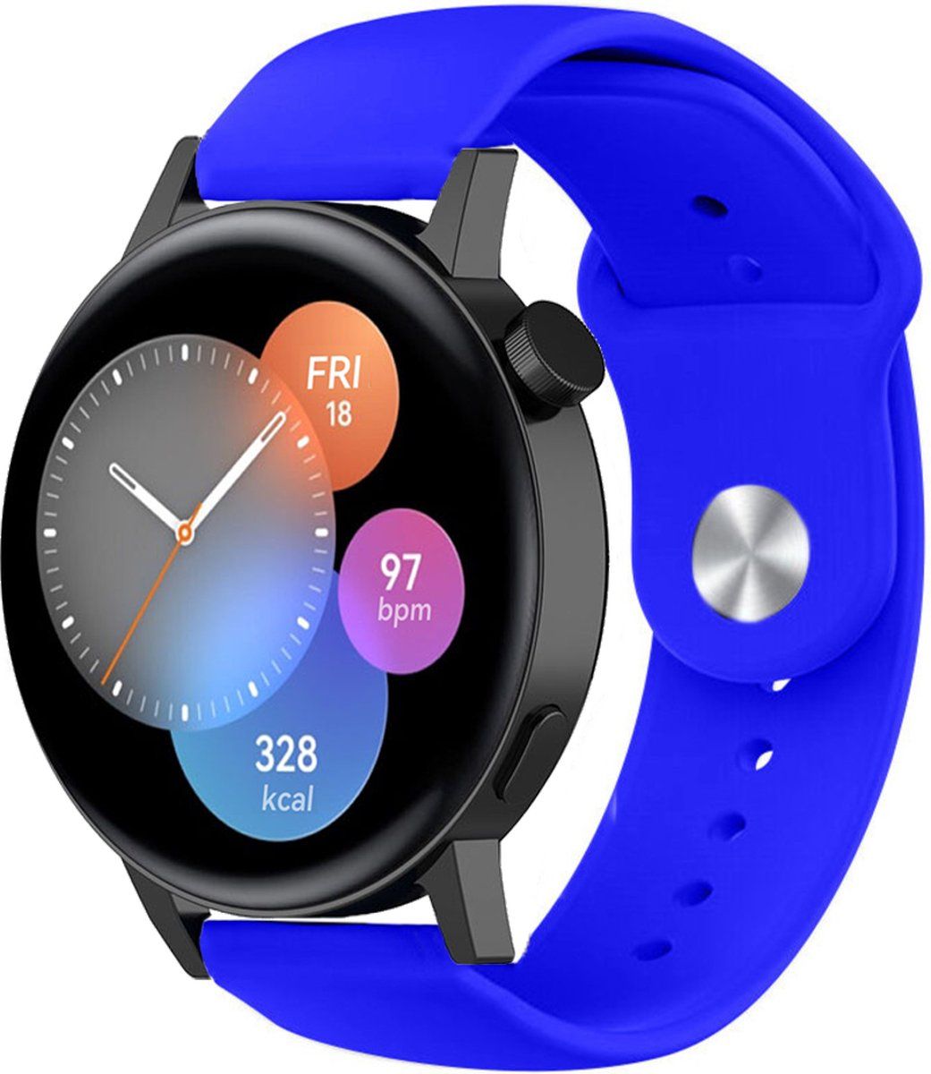 Strap-it 42mm sport band - blauw - Geschikt voor Huawei Watch GT 3 - 42mm