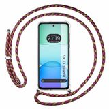 Tumundosmartphone Transparante beschermhoes voor Xiaomi Poco M6 4G, met koord in roze/goud