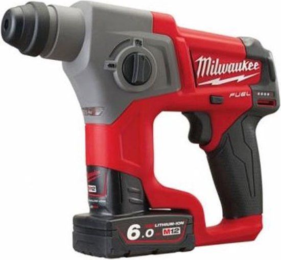 Milwaukee M12 CH-602X 12V SDS-plus Boorhamer Set (2x 6.0Ah) - Koolborstelloos