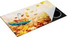 Chefcare Inductie Beschermer Blauwe Paraplu in de Herfstbos met Bladeren - 90x55 cm - Multicolor