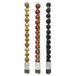 Merkloos / Sans marque 42x Stuks kunststof kerstballen mix zwart/terra bruin/goud 3 cm - Kleine kerstballetjes - Kerstboomversiering