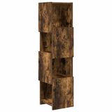 vidaXL Hoekkast 25,5x25x102cm Bewerkt Hout Rook Eiken
