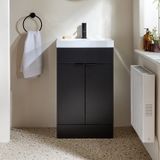 Hudson Reed Cluo 50cm Noir Gris meuble vasque de salle de bain avec lavabo