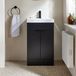 Hudson Reed Cluo 50cm Noir Gris meuble vasque de salle de bain avec lavabo