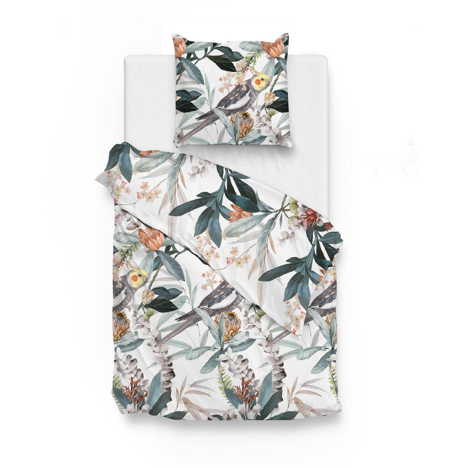 Zo!Home Kendal Dekbedovertrek - Eenpersoons - 140x200/220 cm - White - Katoen