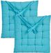 Giftdecor Coussin de chaise Decorama - 2x - turquoise - 40 x 40 x 5 cm