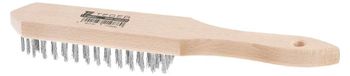 TEGER Brosse en acier inoxydable standard - Fils d'acier / 4 rangées