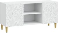 vidaXL TV-meubel 102 x 34,5 x 50 cm Wit Bewerkt hout