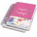 SIGEL JN609 Spiraal notitieboek premium, A5, gestippeld, hardover, batik patroon, Geel/Roze/Blauw, 2 Stuks - Jolie