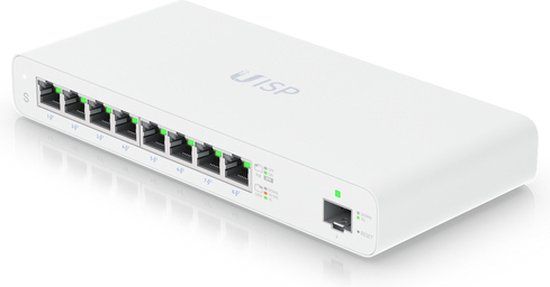 Ubiquiti UISP-S - Managed Gigabit PoE Switch - 8x Gigabit Ports - Layer 2 - White