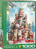 Eurographics Kerstboom met katten Puzzle - 1000 stukjes