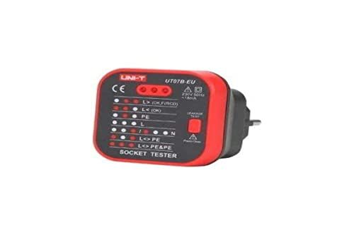 UNIT UT07B-EU stekkertester met RCD voor EU-stopcontacten, 230 V, 50/60 Hz
