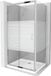 Mexen Apia cabine de douche coulissante 90 x 70 cm, rayures blanches, chrome + receveur de douche plat