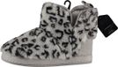 Apollo Dames hoge pantoffels/sloffen luipaard print - grijs - maat 41-42