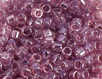Japanse parels cilinder schat glanzend paars 3,3 mm.8/0 100gr.