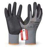 Gebol Master Flex Eco, 1 paar werkhandschoenen voor werkplaats en tuin, ademende nitril handschoenen voor dames en heren met bescherming tegen olie en vocht, M (maat 8)