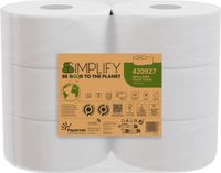 Papernet toiletpapier Simplify Mini Jumbo | 2-laags | 557 vellen | pak van 6 rollen