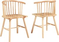 [en.casa] Eetkamerstoel Stami set van 2 naturel 79x53x47,5 cm