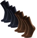 DANISH ENDURANCE Merinowol Wandelsokken - Blaar Sokken - Thermisch - Ademend - voor Heren en Dames - Blauw/Bruin - Maat 39-42