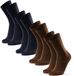 DANISH ENDURANCE Merinowol Wandelsokken - Blaar Sokken - Thermisch - Ademend - voor Heren en Dames - Blauw/Bruin - Maat 39-42
