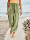 Next Dames Broek van dubbele stof met ballonpijpen - Groen
